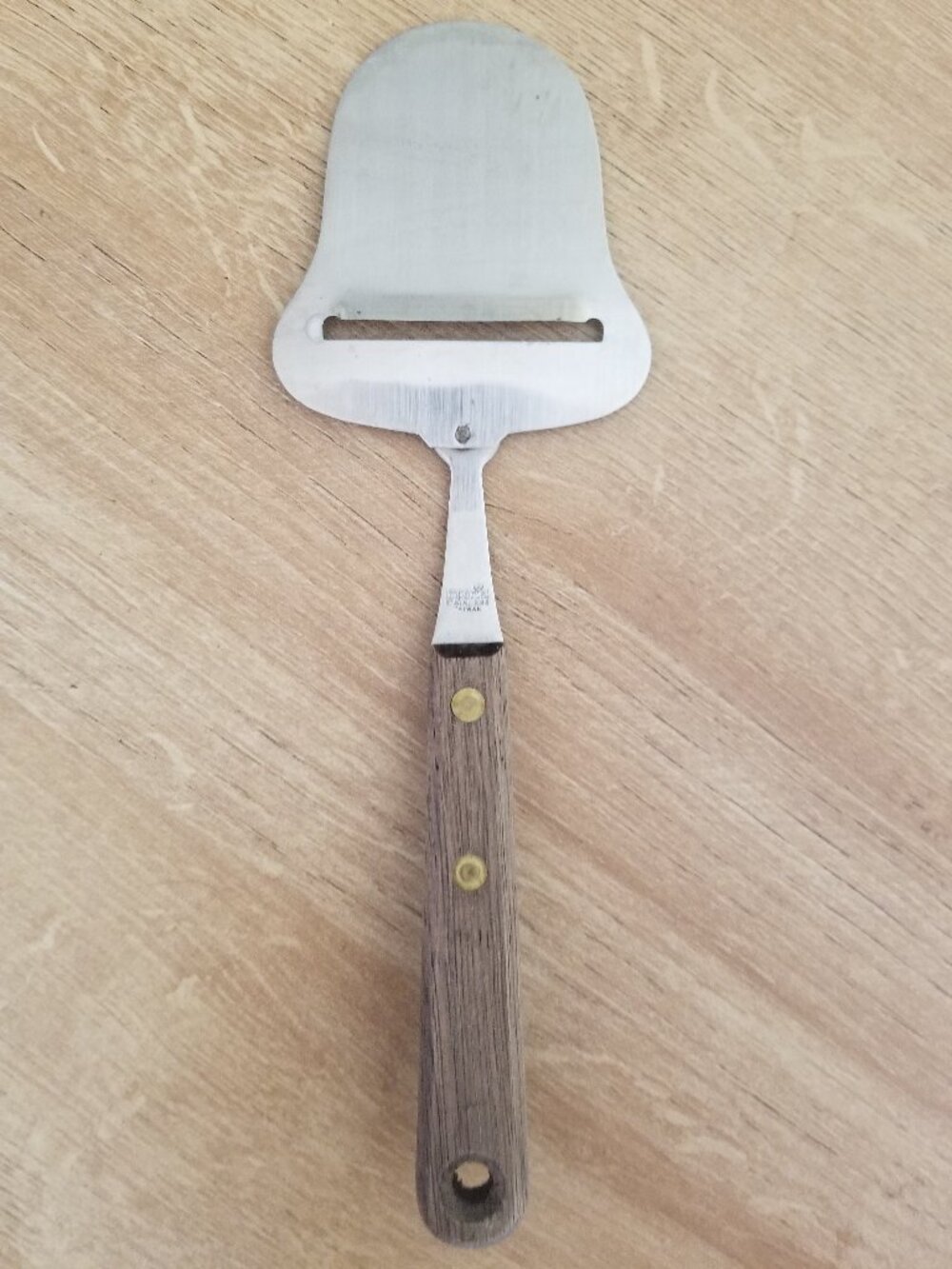 Vintage Wood & Stainless Steel Cheese Cutter
